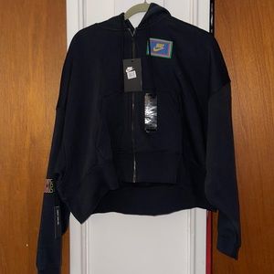 Nike oversized crop hoodie